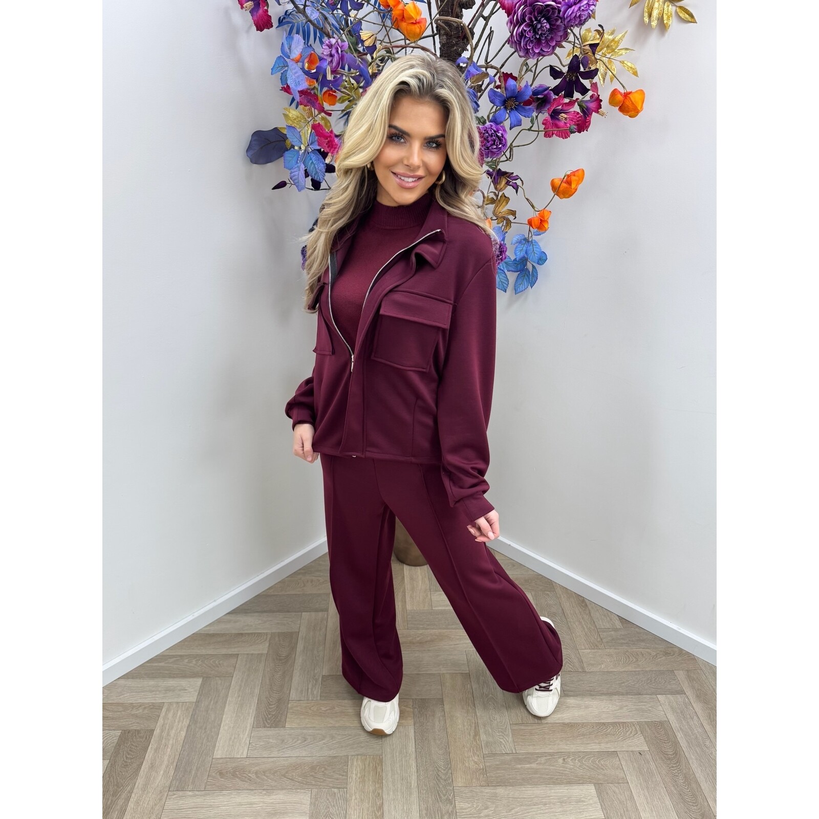 2 Delige Franny Style  Bordeaux