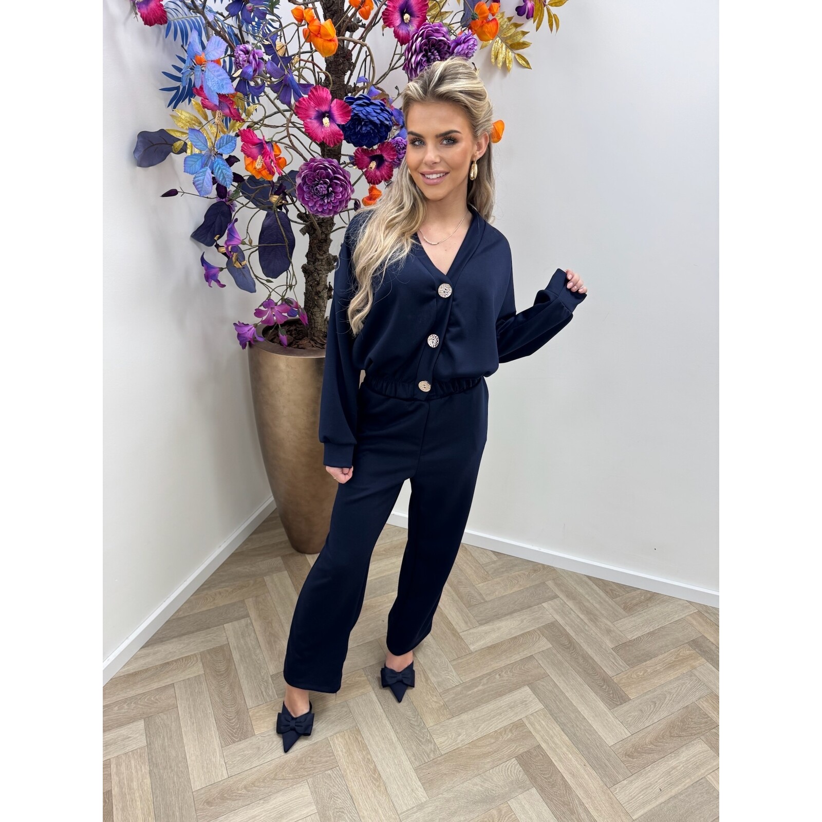 2 Delige Set Shanna Button  Navy