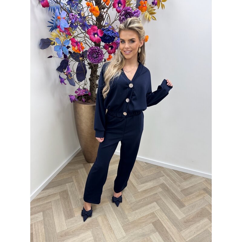2 Delige Set Shanna Button  Navy