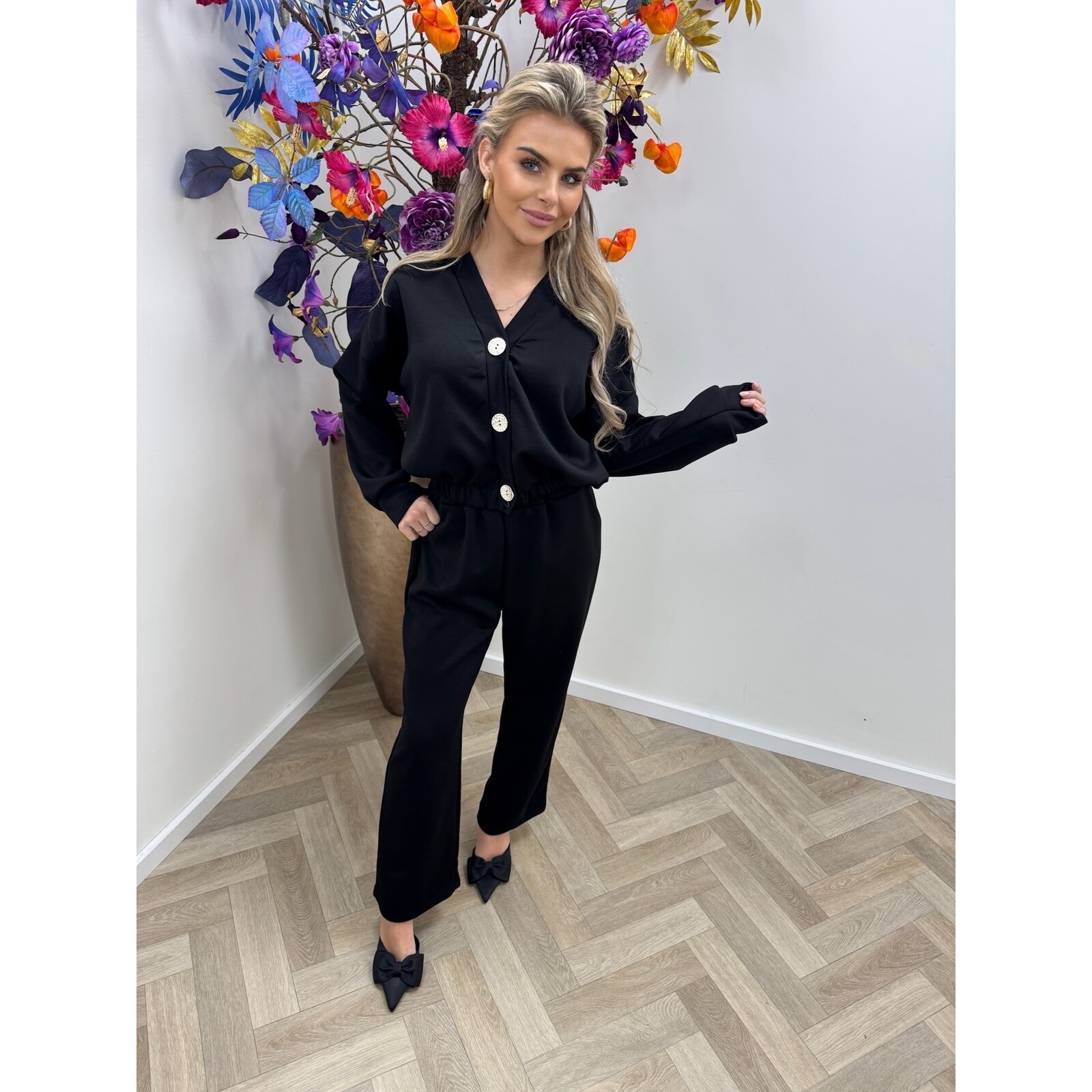 2 Delige Set Shanna Button Black