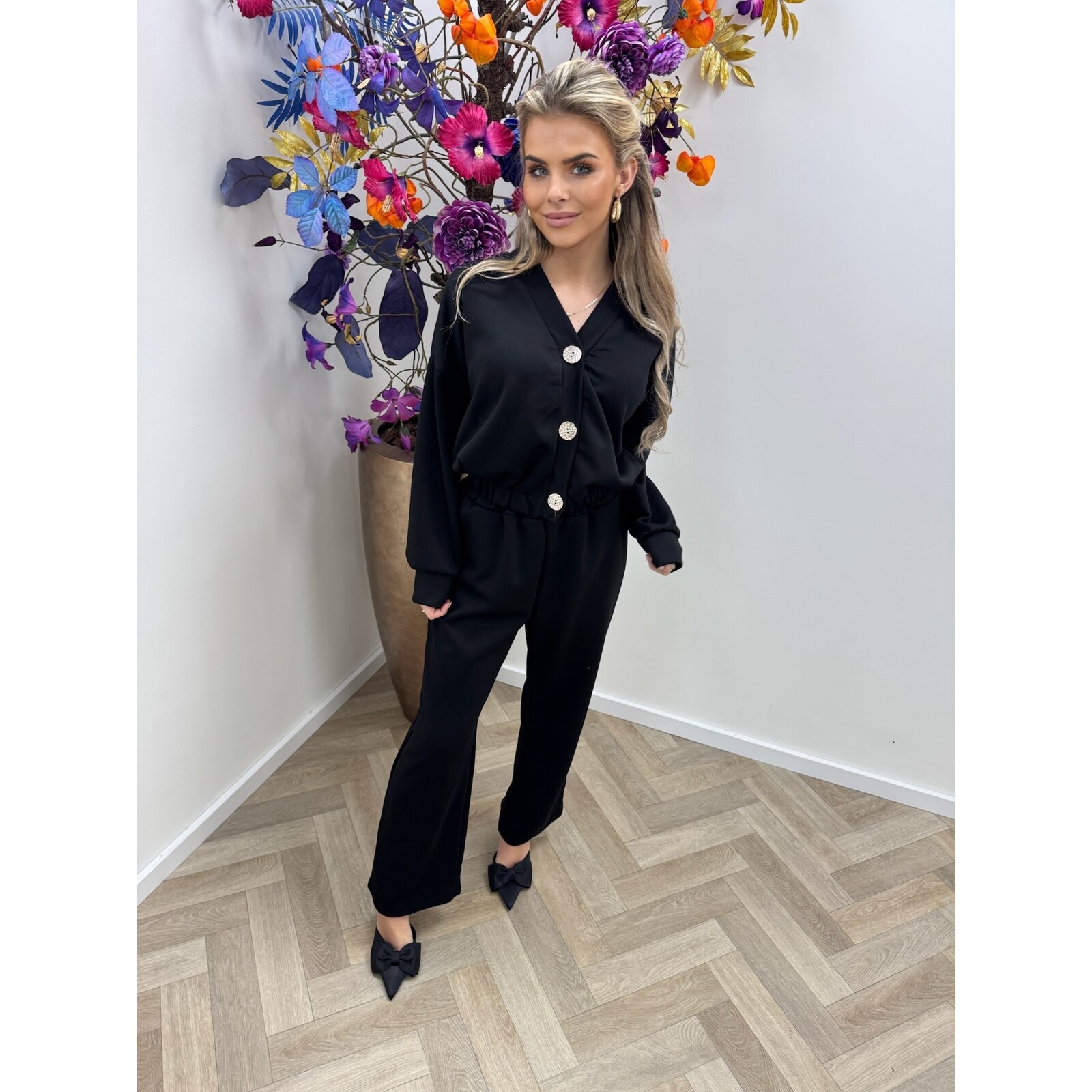 2 Delige Set Shanna Button Black