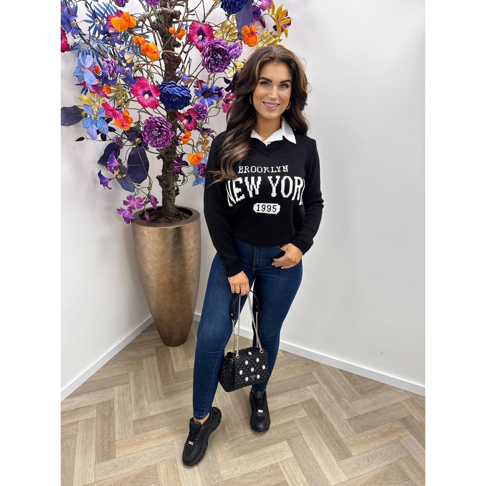 Trui Kraagje New York Black