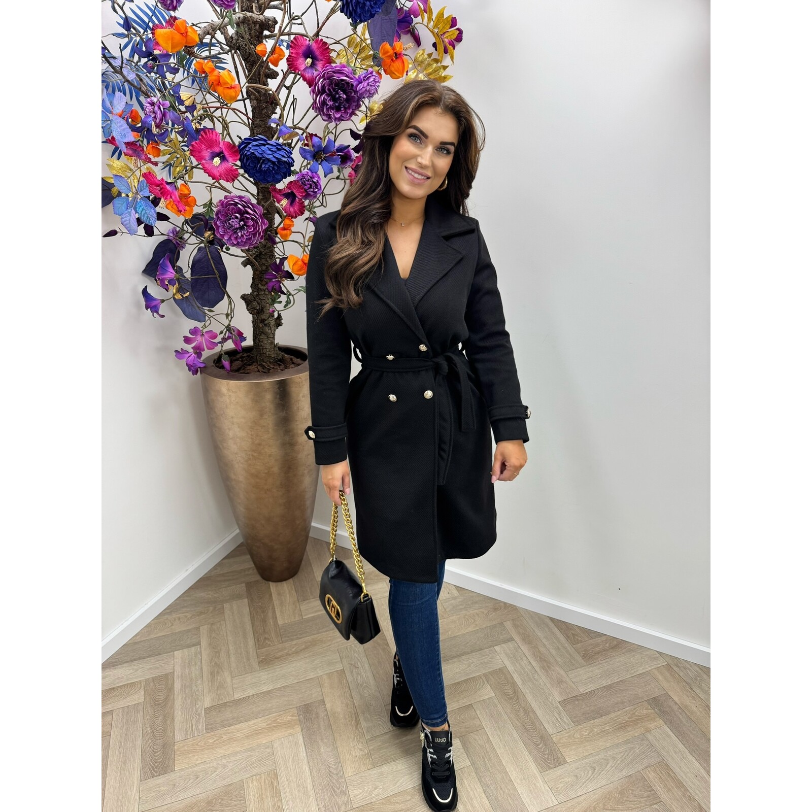 Long Jacket Button Classic Black