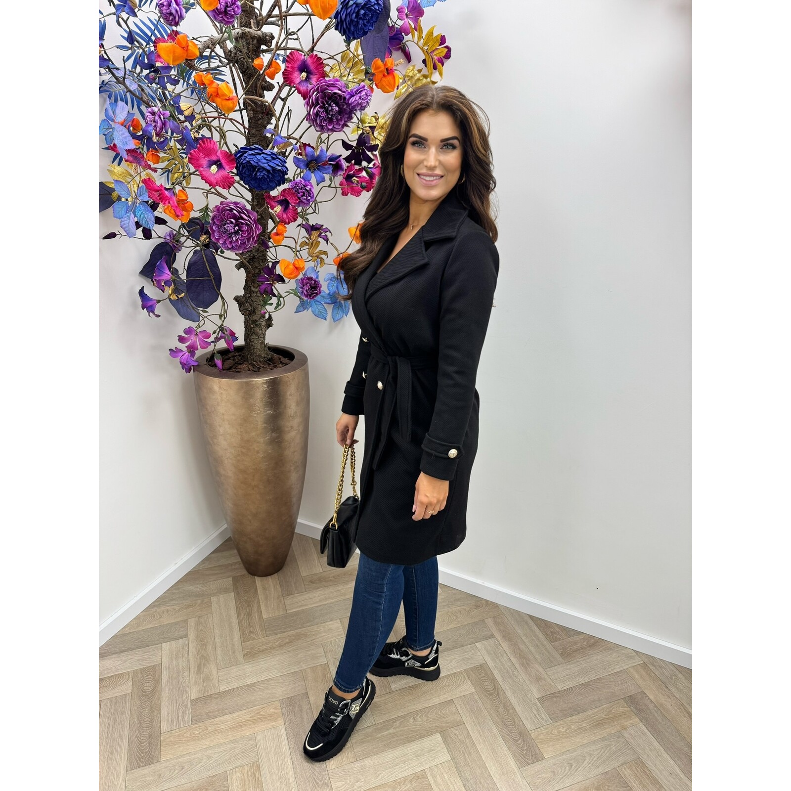 Long Jacket Button Classic Black