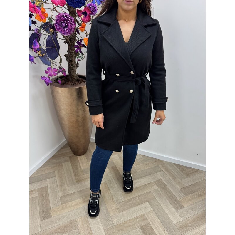 Long Jacket Button Classic Black