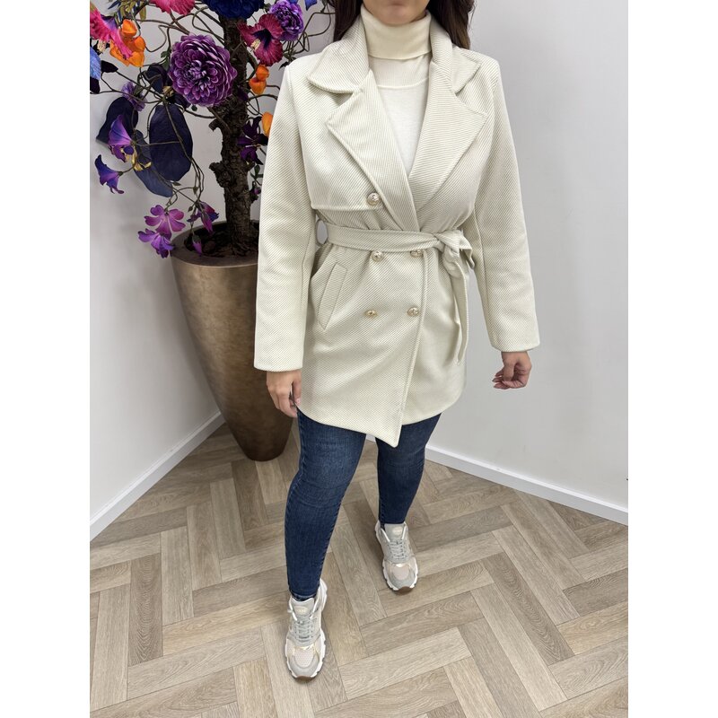 Trenchcoat Layla Button Beige