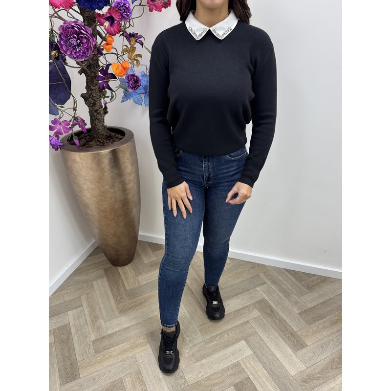 Top diamonds kraagje  Black