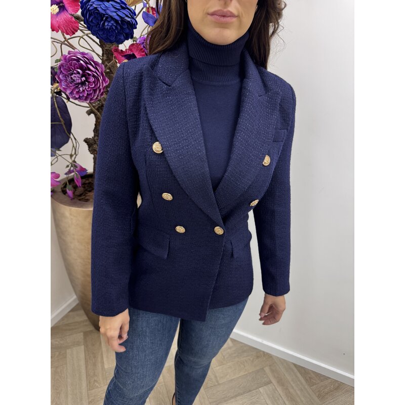 Tweed blazer Chiq Button 1194 Navy