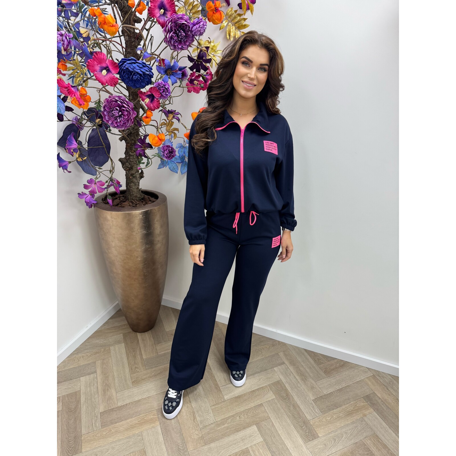 2 delig pak Embleem Zipper  Navy