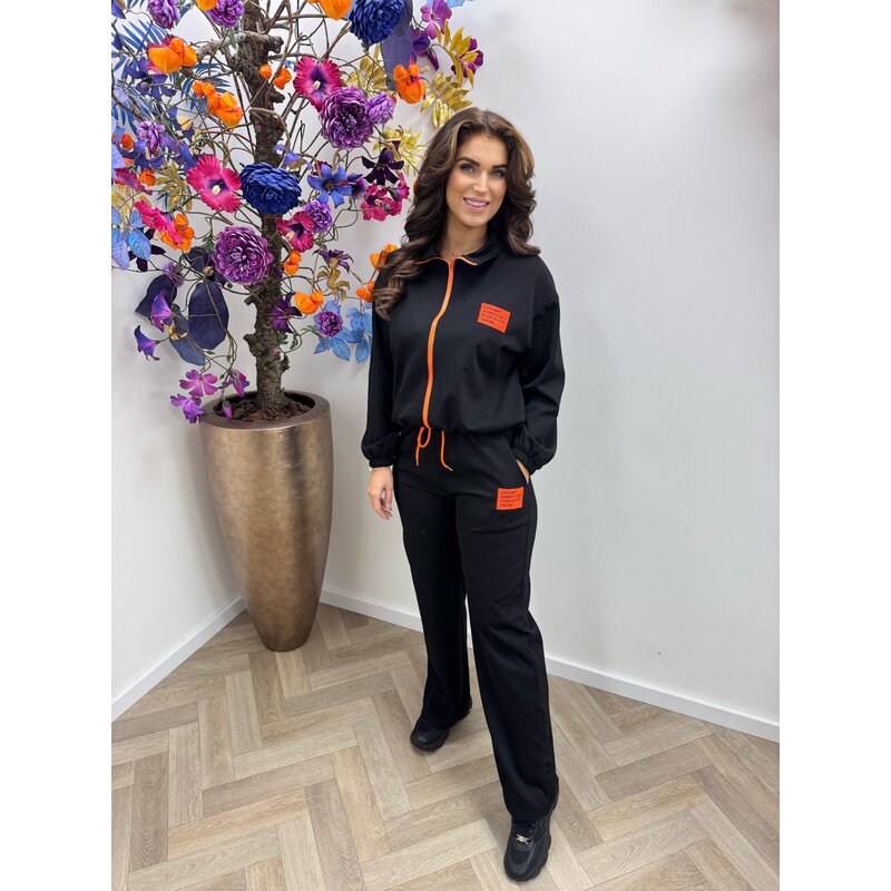 2 delig pak Embleem Zipper Black