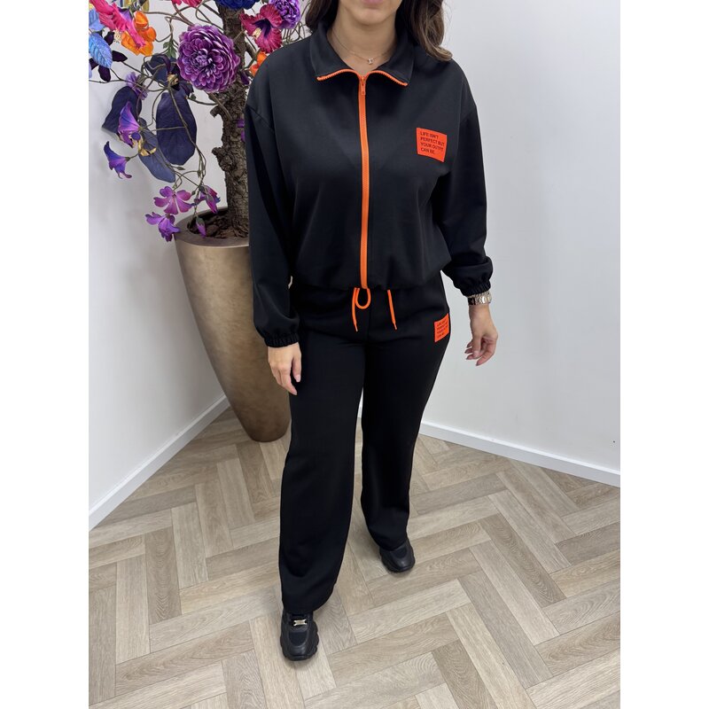 2 delig pak Embleem Zipper Black