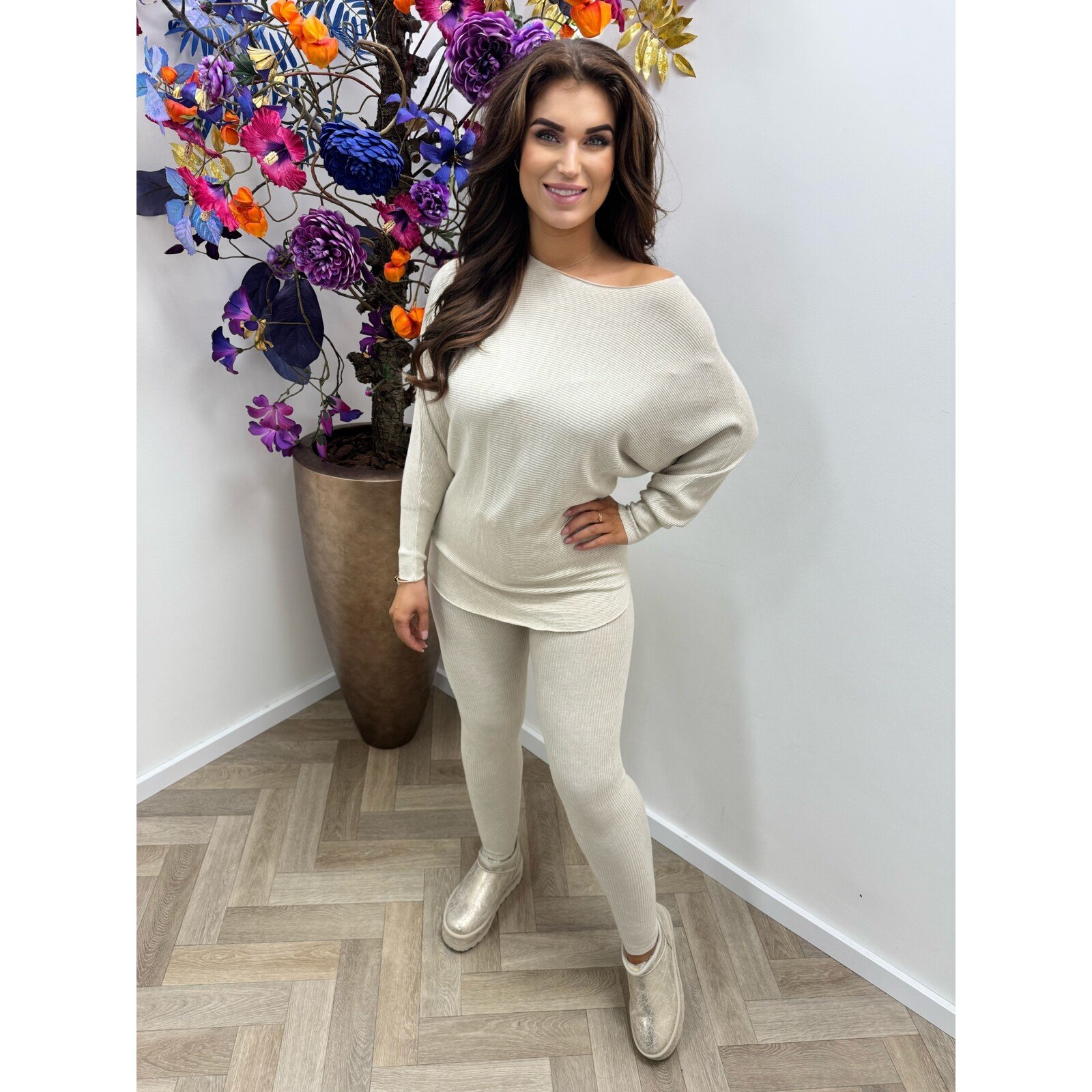 2 delige set chantie DD-9819 Beige