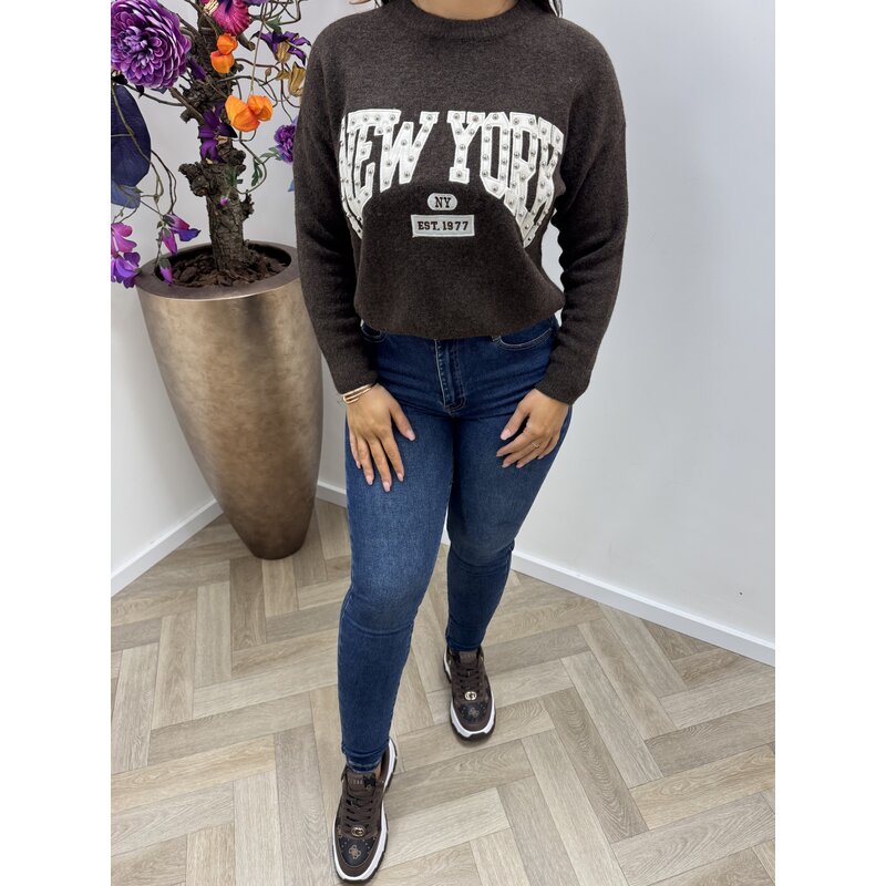 Sweater Rock en rol Studs M992 Choco