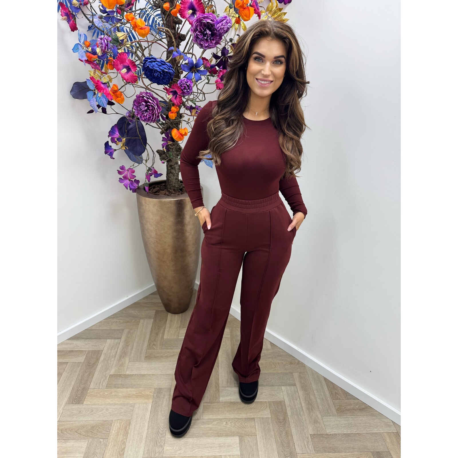 Basic top By Swan HS9963 Bordeaux