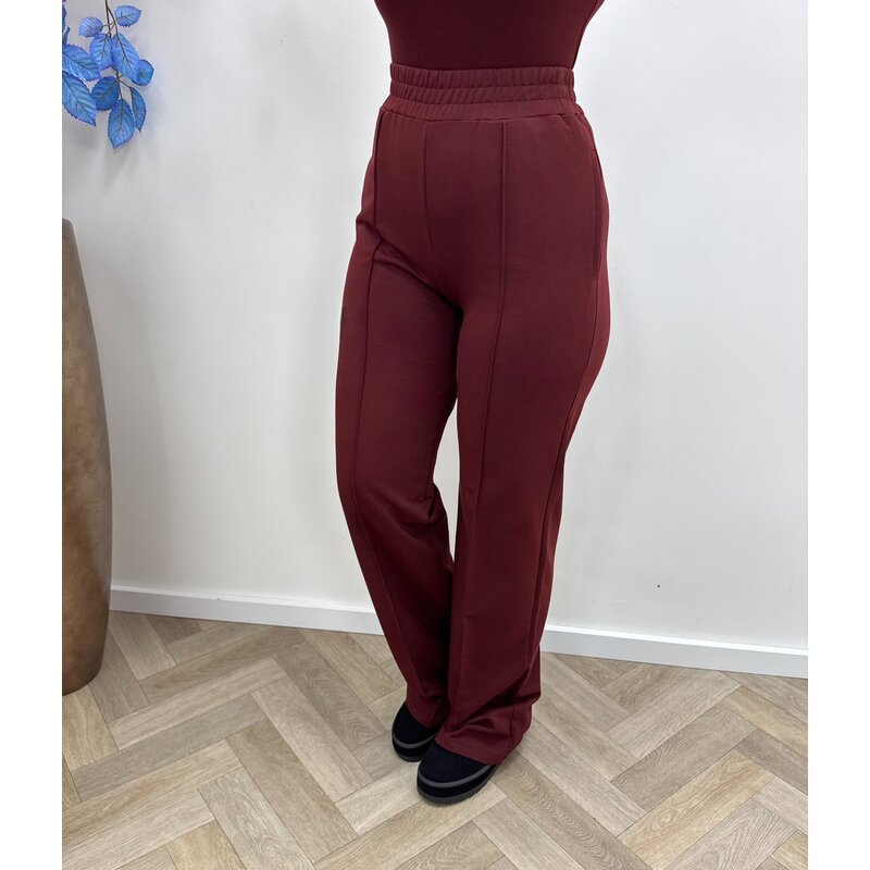 Perfect Pants By swan Straight leg HS6169 Bordeaux