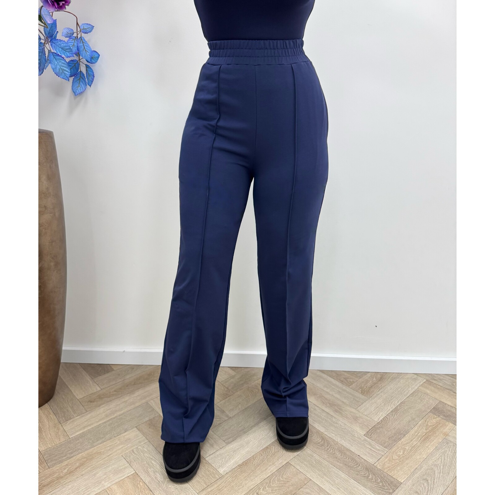 Perfect Pants By swan Straight leg HS6169 navy