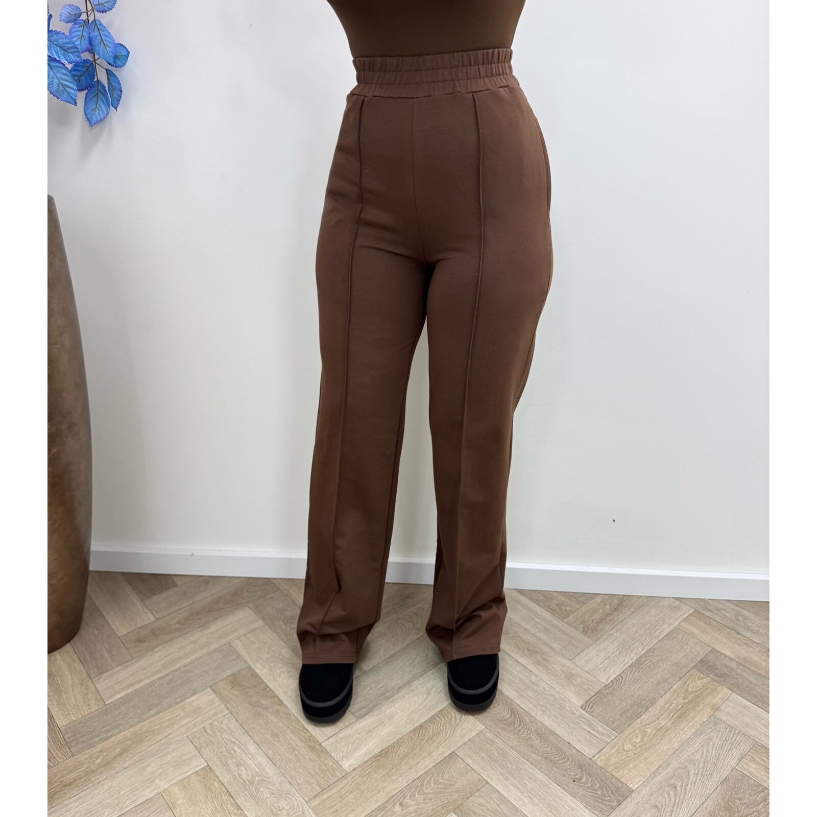 Perfect Pants By swan Straight leg HS6169 Choco