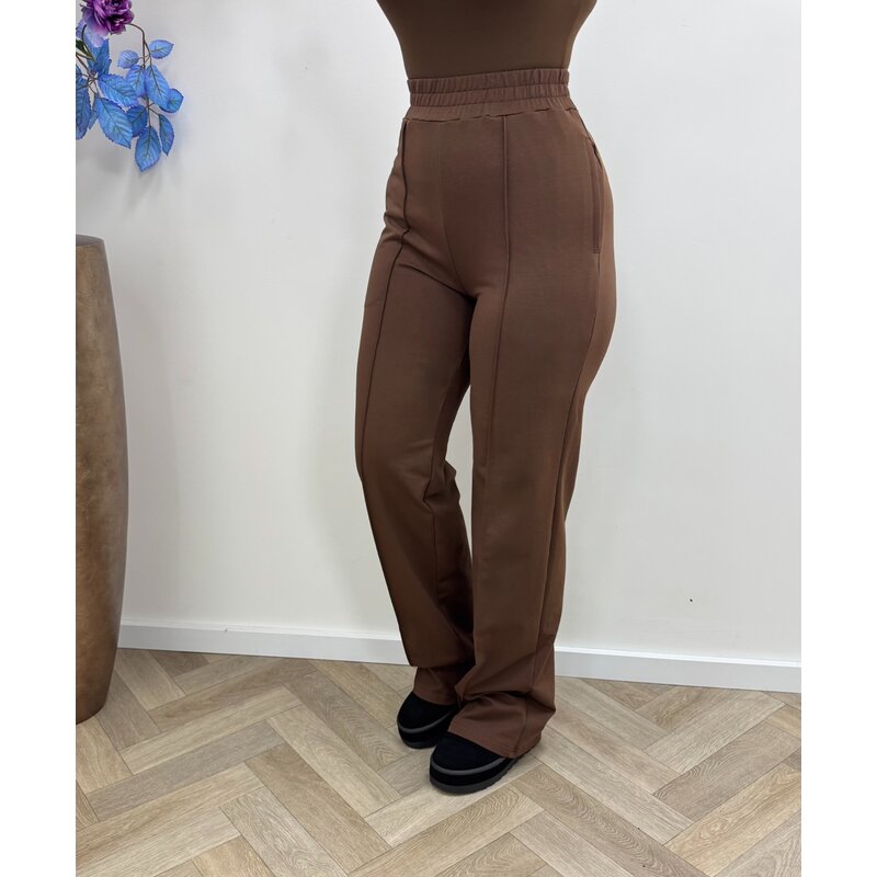 Perfect Pants By swan Straight leg HS6169 Choco