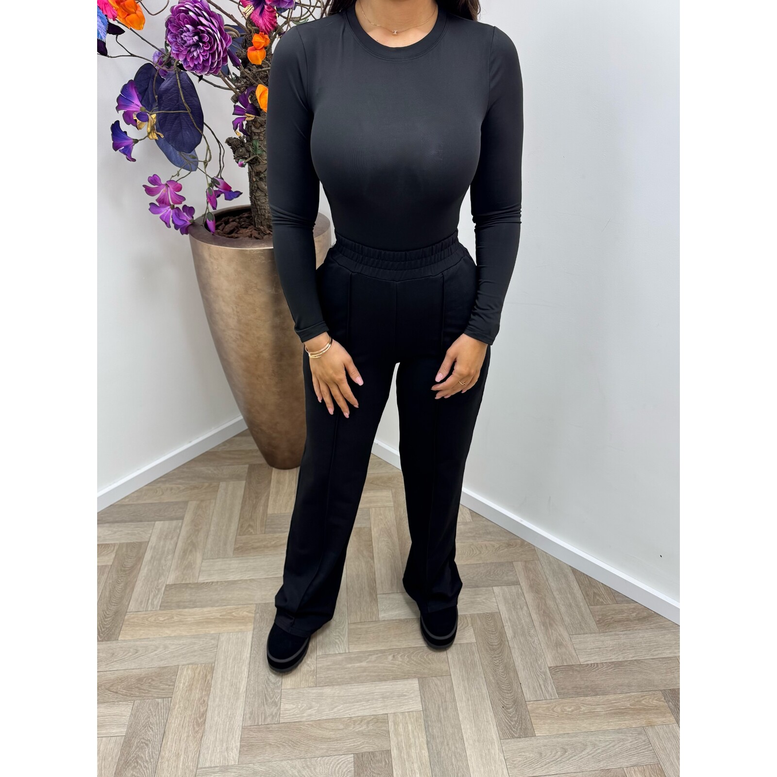 Basic travel body high neck By swan HS6677 Black