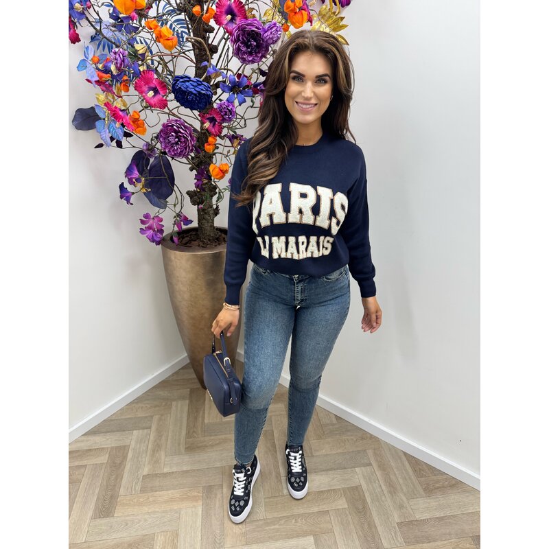 Sweater Paris Teddy AM829 Navy