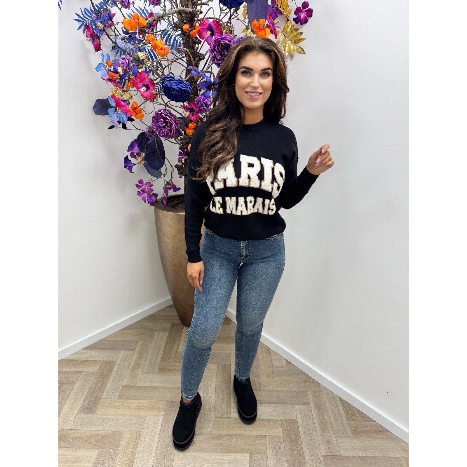 Sweater Paris Teddy AM829 Black