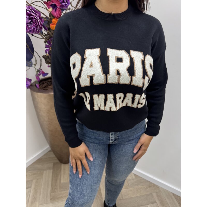 Sweater Paris Teddy AM829 Black