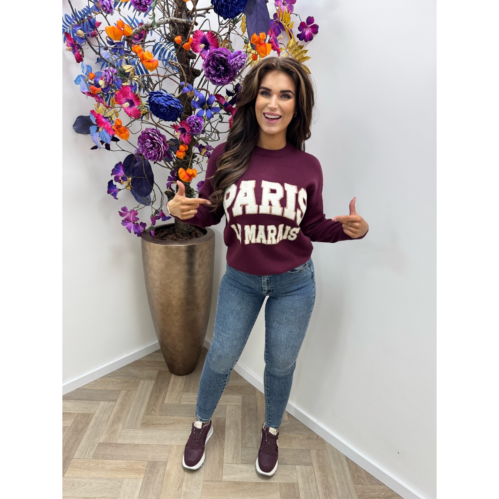 Sweater Paris Teddy AM829 Bordeaux