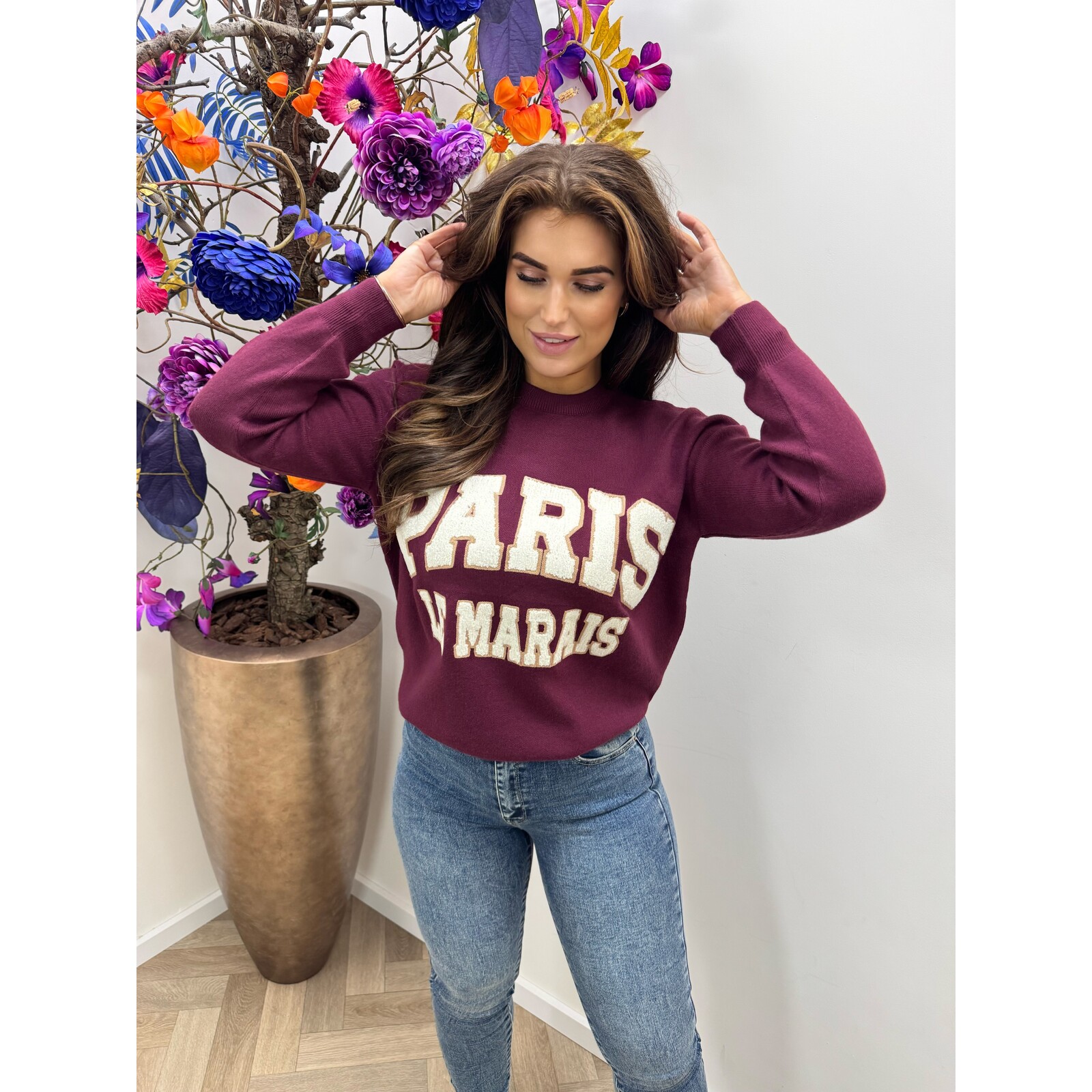 Sweater Paris Teddy AM829 Bordeaux