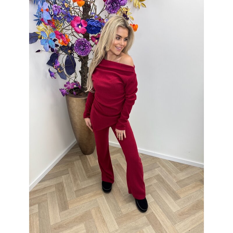 2 delige set Melien bordeaux