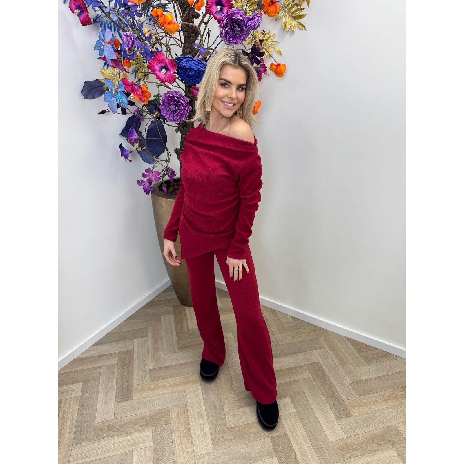 2 delige set Melien bordeaux