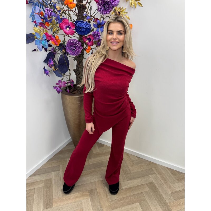 2 delige set Melien bordeaux