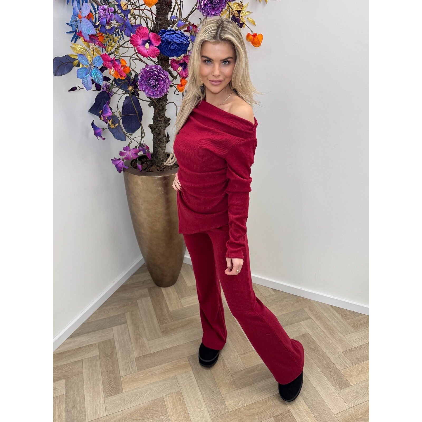 2 delige set Melien bordeaux