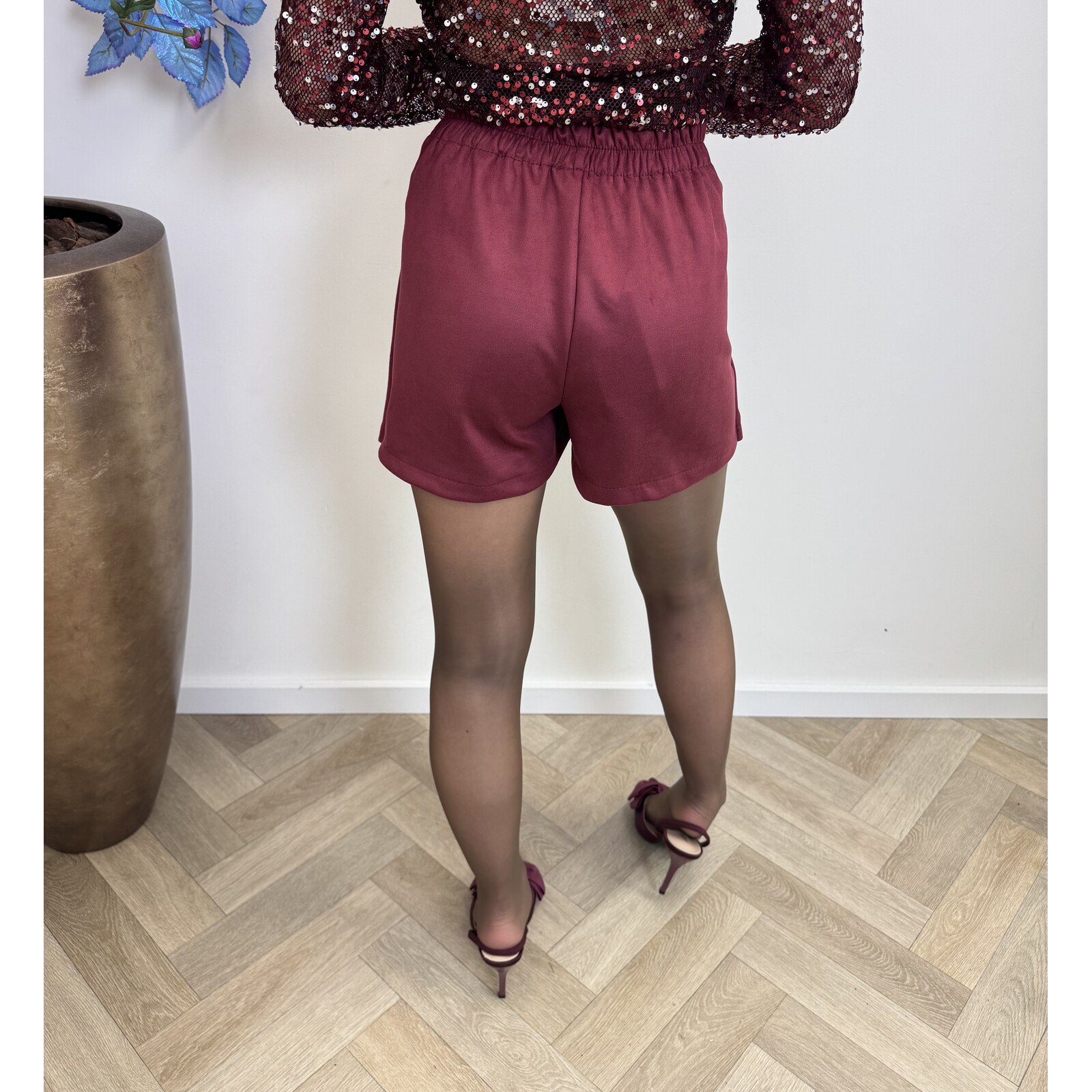 skort suede amie pr81096 bordeaux
