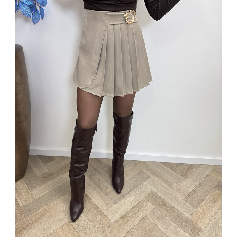 skort plooi gold  beige