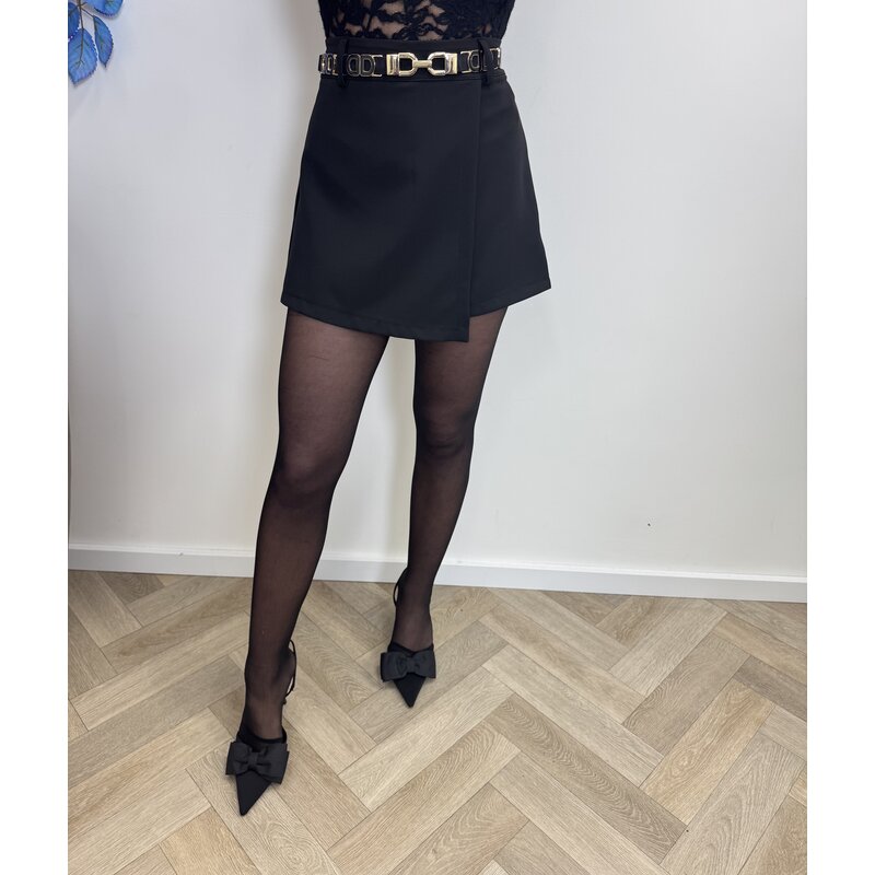 basic skort overslag m322 black