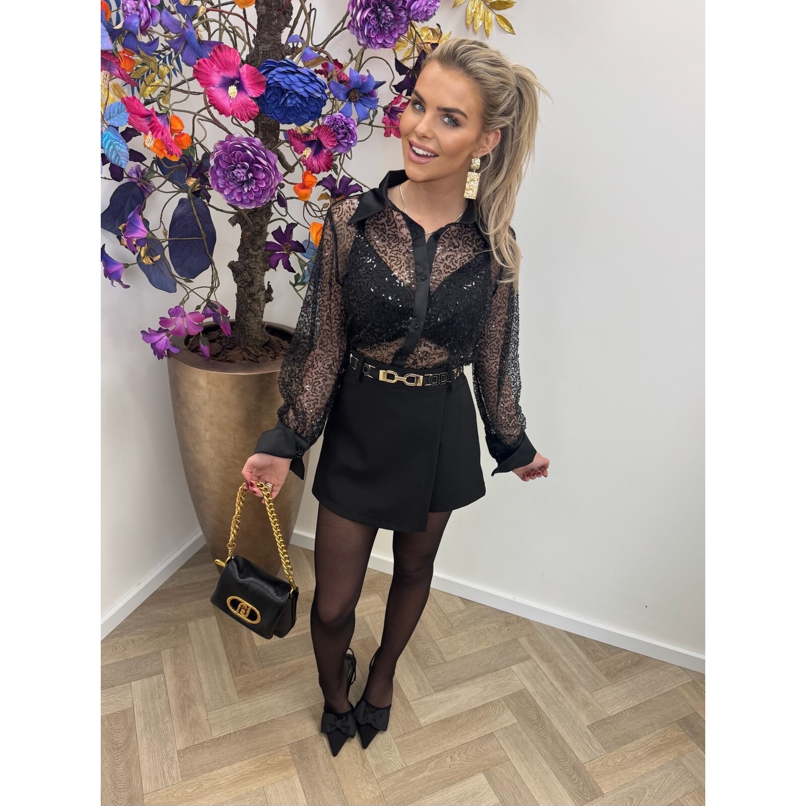 blouse stella glam yz26028 black