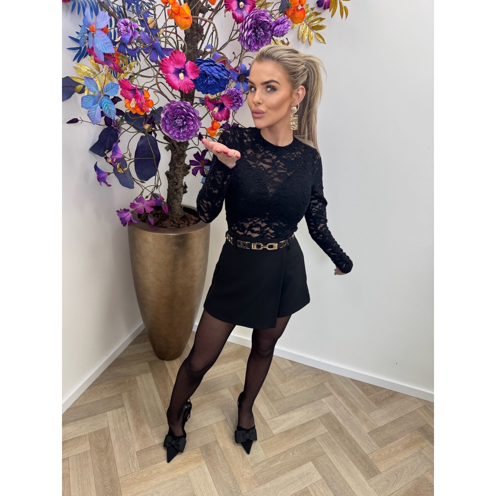 top lace Florida hs10035 black