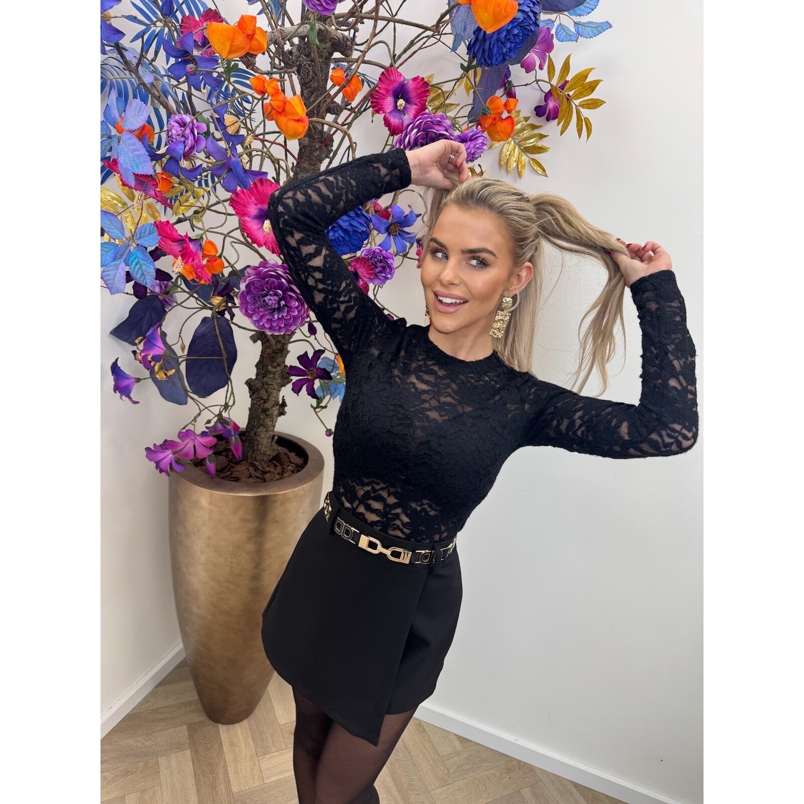 top lace Florida hs10035 black