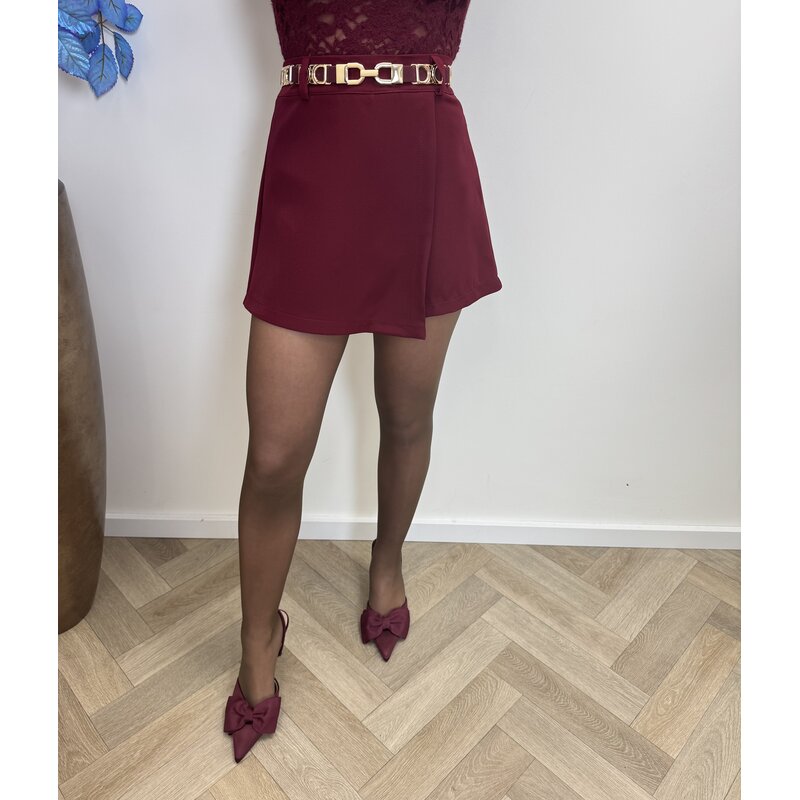 basic skort overslag m322 bordeaux