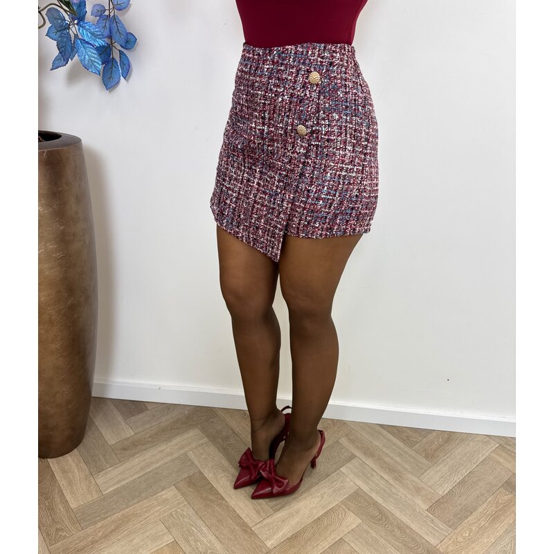 Tweed Skort Nikay Bordeaux 3759