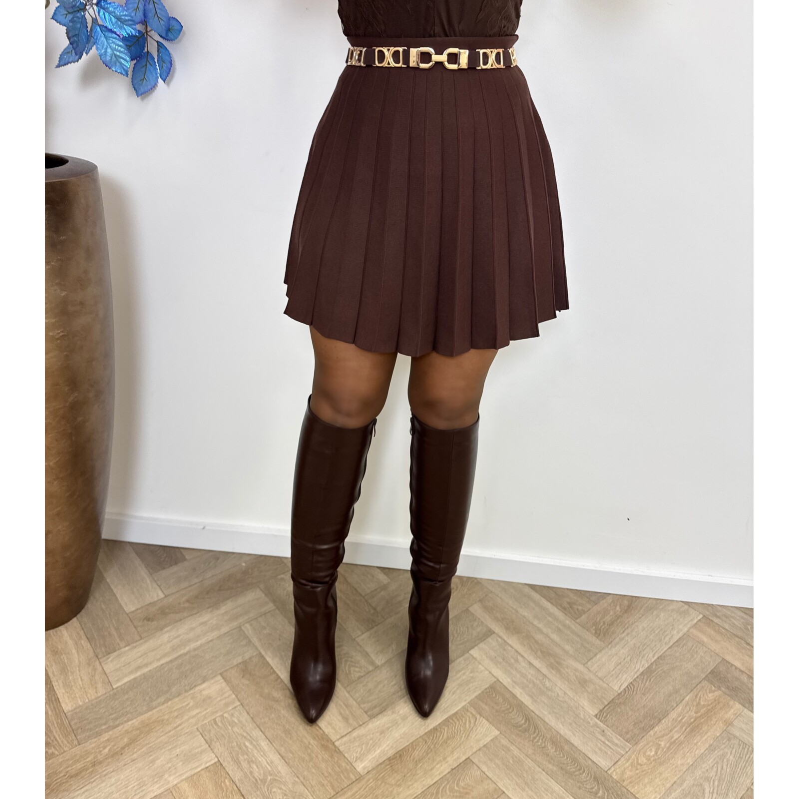 Basic skirt Yumi QX68 Choco