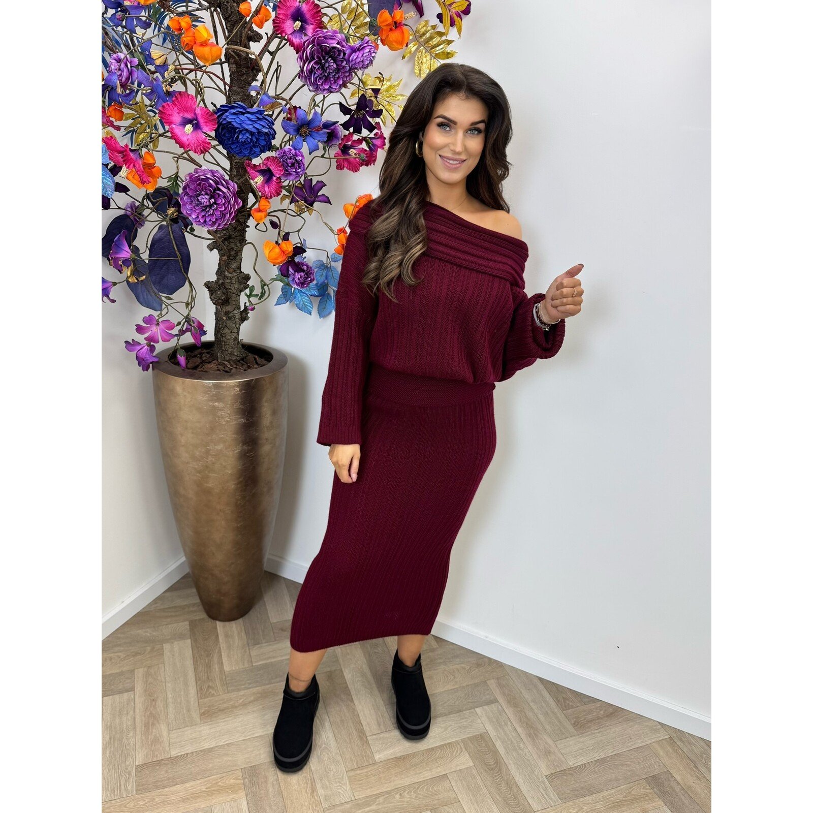 2 delige set so look bordeaux