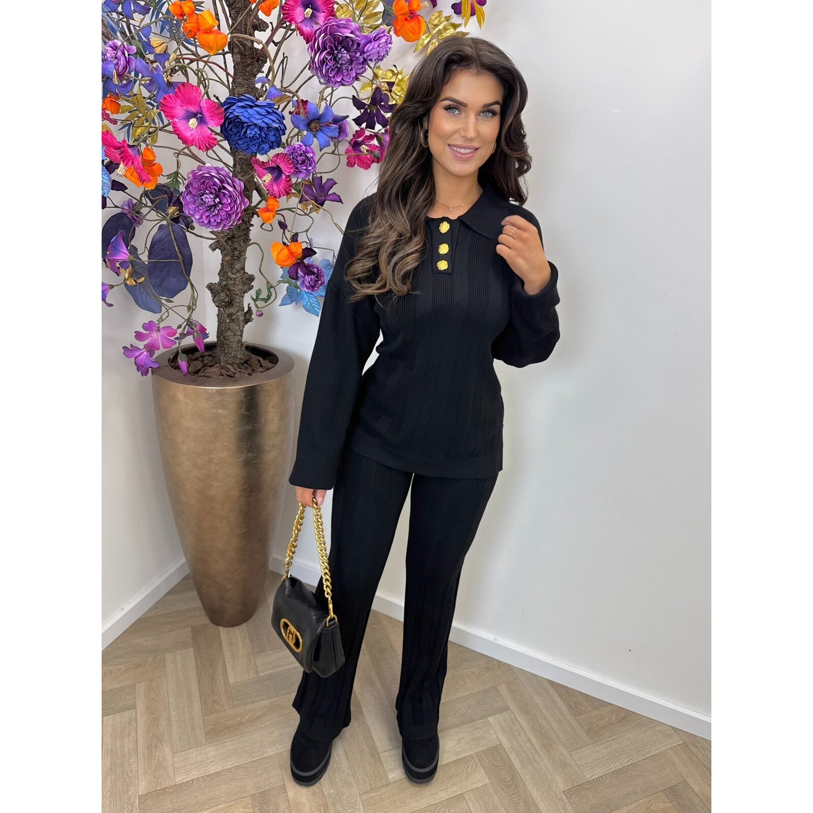 2 delige set Goldie black H-2613