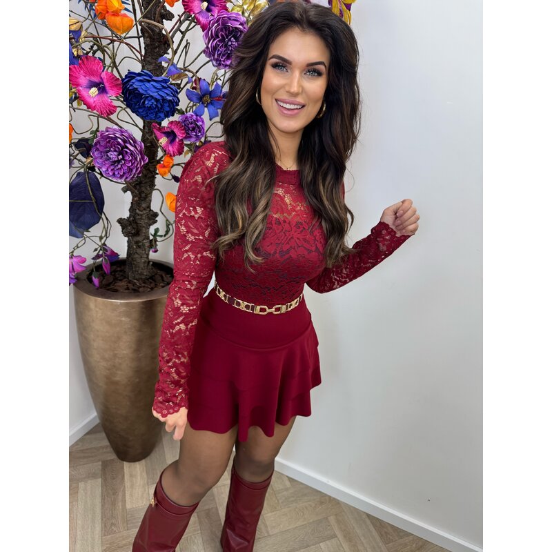 Jumpsuit Cassy Lace Bordeaux