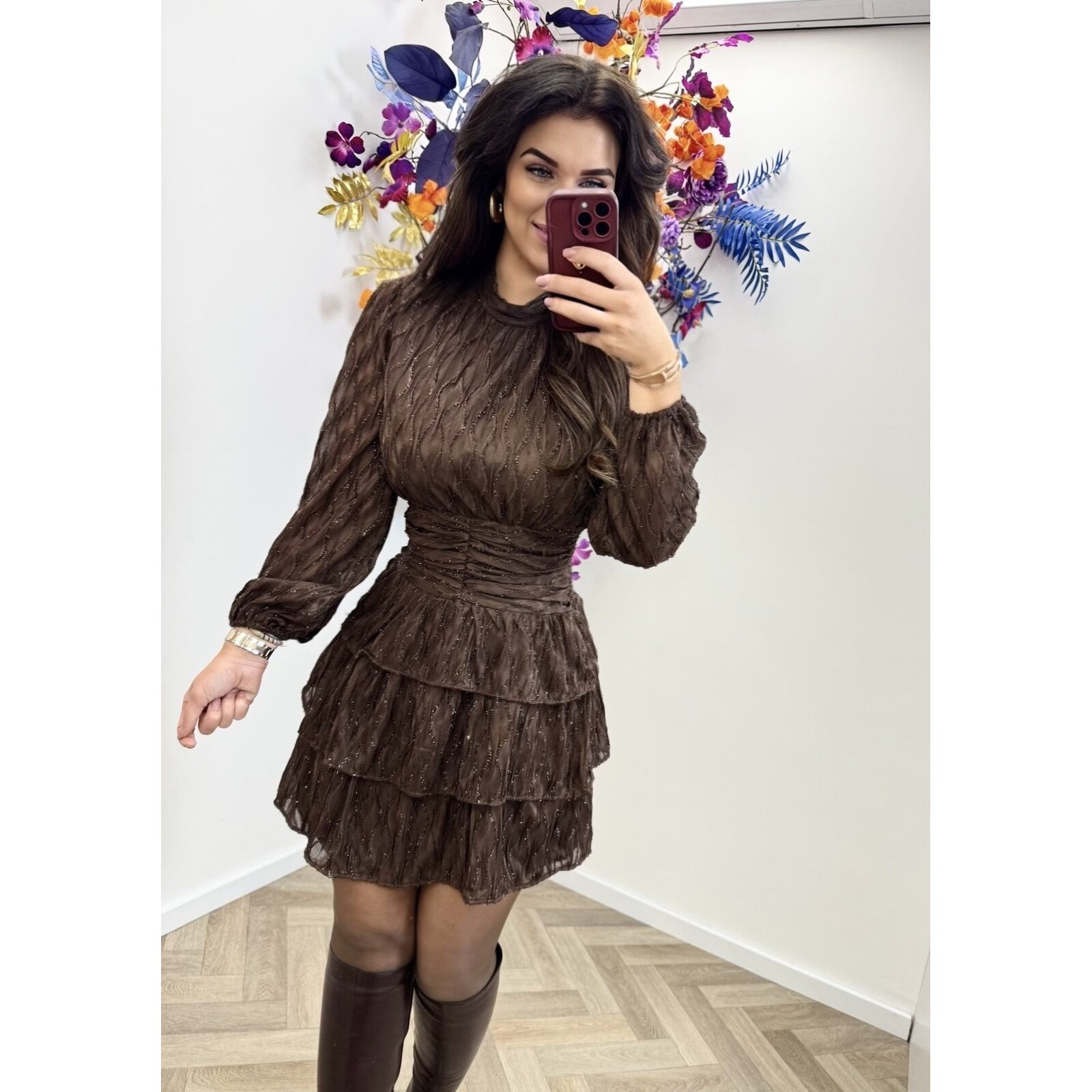 Dress Wave Lurex Choco CY4686B