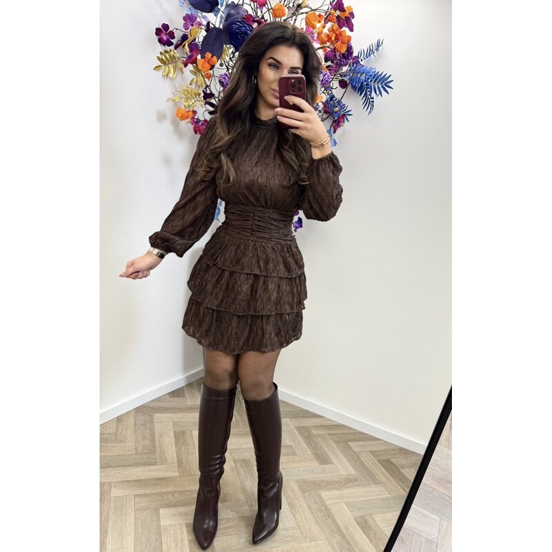 Dress Wave Lurex Choco CY4686B