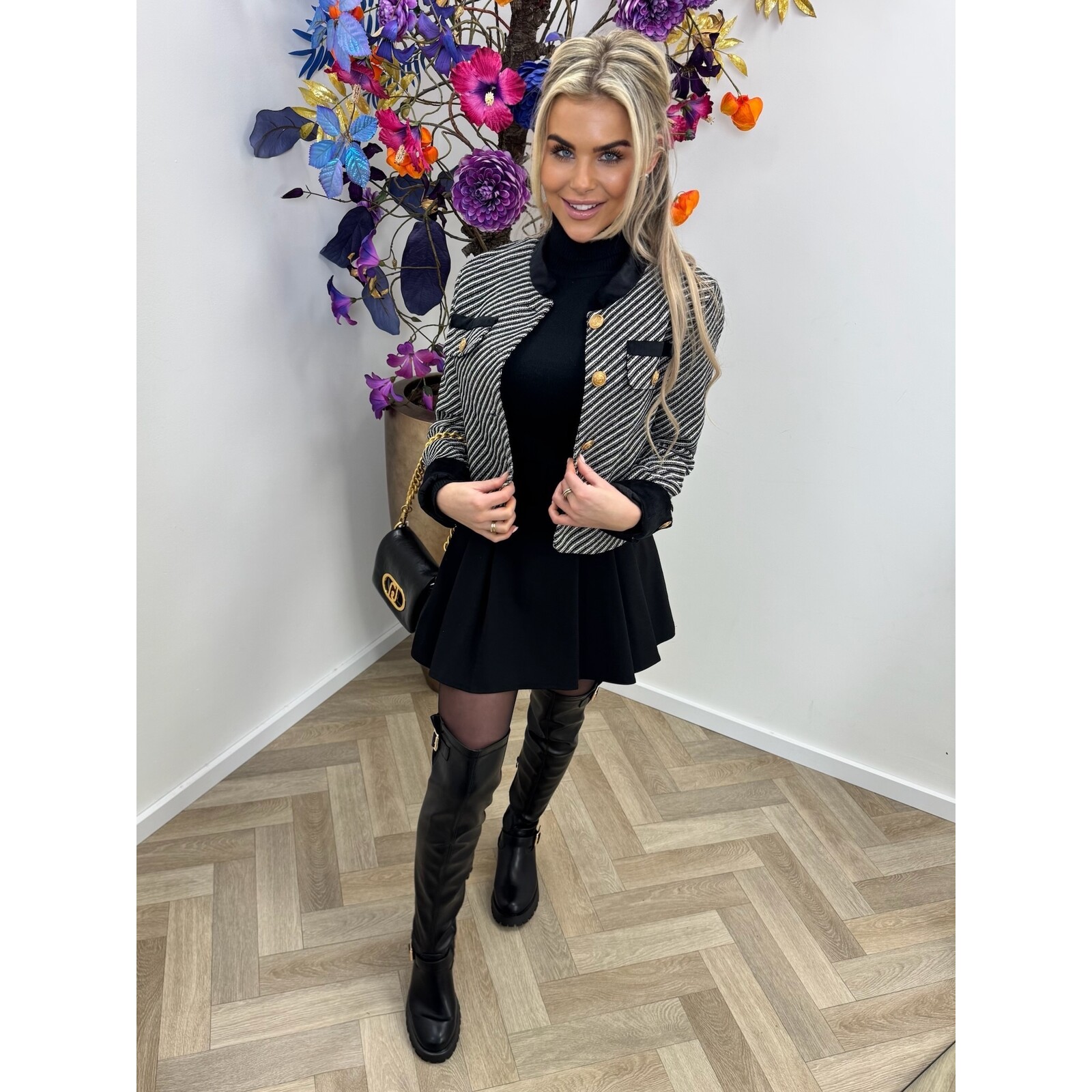 Tweed Jacket Jacky Black 23304