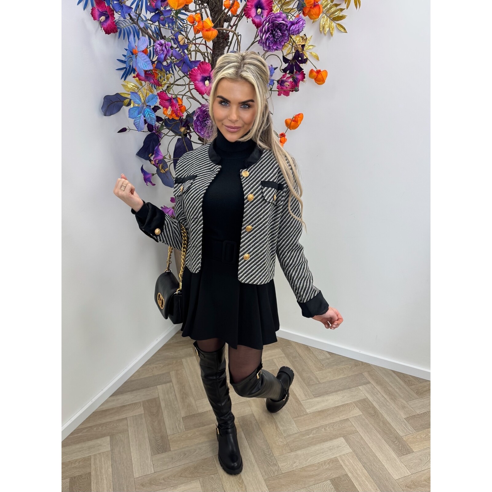 Tweed Jacket Jacky Black 23304