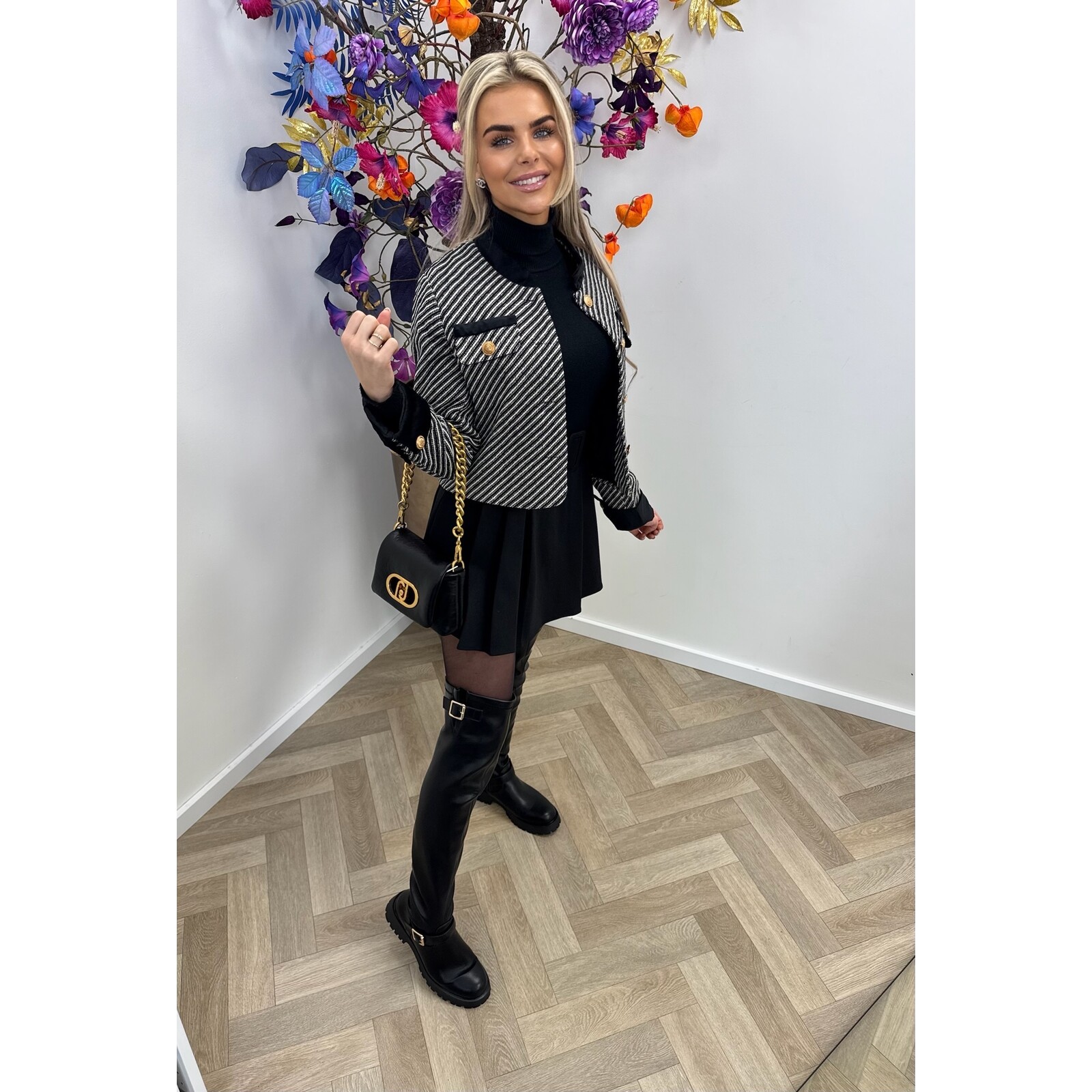 Tweed Jacket Jacky Black 23304