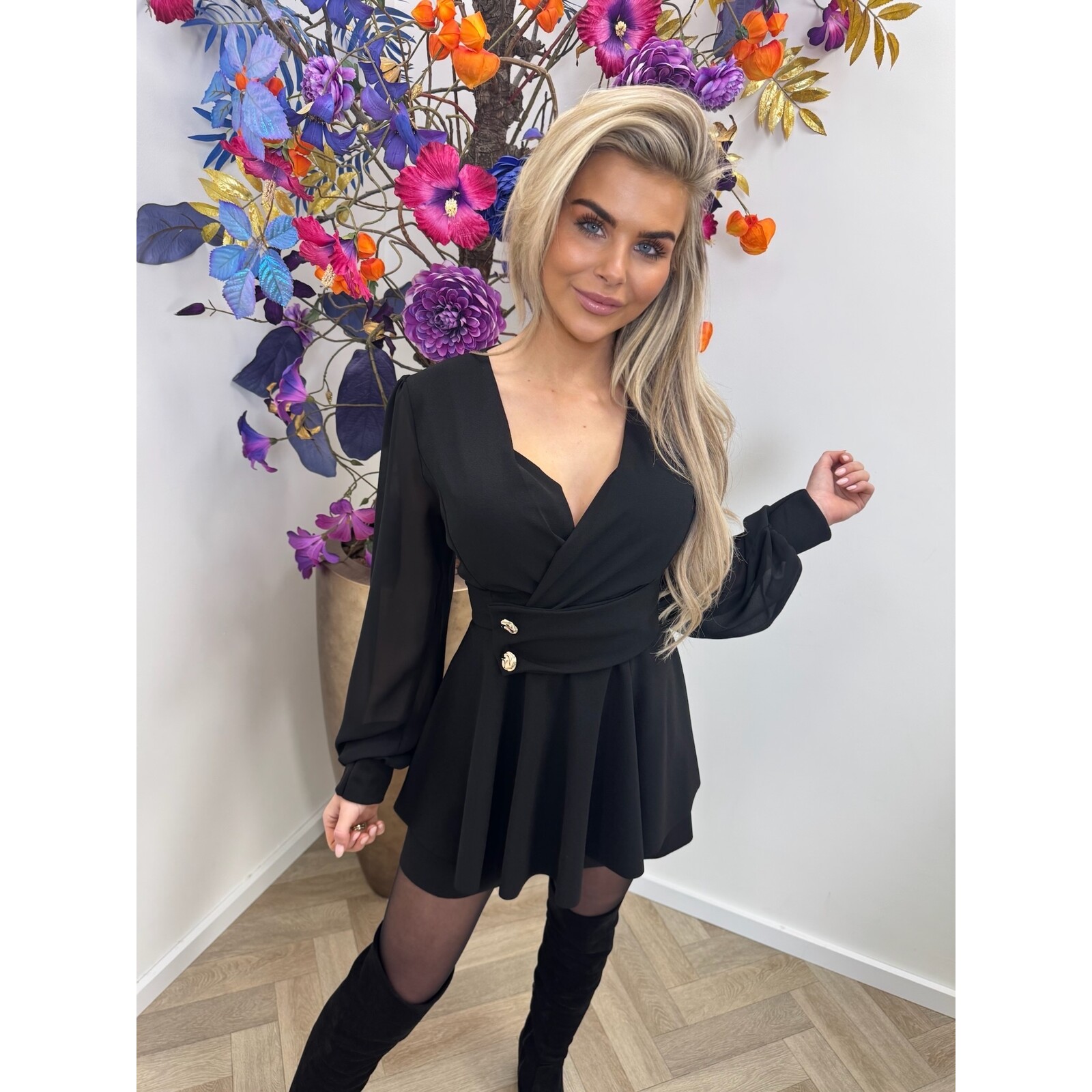 Jumpsuit Stacey Button Black